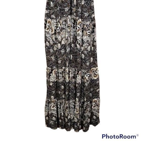 Let's Smock About It Black Floral Print Tiered Maxi Slip Dress - Picture 13 of 16